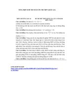 Tổng hợp  20 đề thi toán ôn thi THPT quốc gia có đáp án