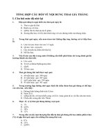 TỔNG HỢP CÂU HỎI VỀ NỘI DUNG THAI GIÀ THÁNG