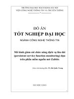 Mô hình giám sát chức năng dịch vụ lâu dài (persistent service function monitoring) dựa trên phần mềm nguồn mở zabbix