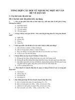 TỔNG HỢP CÂU HỎI VỀ NỘI DUNG MỘT SỐ VẤN ĐỀ VỀ DÂN SỐ