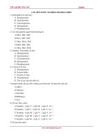 CÂU HỎI TRẮC NGHIỆM Hemoglobin - TRẮC NGHIỆM HÓA SINH