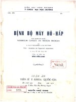 Bệnh bộ máy hô hấp luận án 