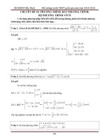 Đề cương thi THPT quốc gia môn toán (phần 4)