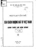 Đặt lại vấn đề cải cách ruộng đất ở việt nam giao thời và hòa bình 