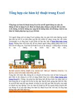 Tổng hợp các hàm kỹ thuật trong excel