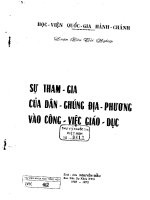 Sự tham gia của dân chúng đia phương và công việc giáo dục 