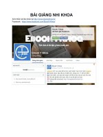 BÀI GIẢNG NHI KHOA 