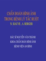 CHẨN ĐOÁN HÌNH ẢNH TRONG BỆNH LÝ TẮC RUỘT
