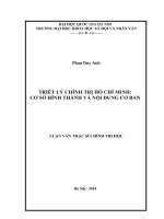 Triết lý chính trị hồ chí minh cơ sở hình thành và nội dung cơ bản
