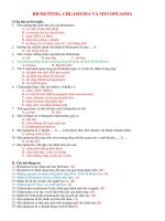 TRẮC NGHIỆM rickettsia, chlamydia va mycoplasma