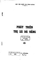 Phát triển thị xã đà năng luận văn 