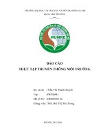 báo cáo thực tập truyền thông môi trường