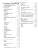 THUỐC TÁC DỤNG LÊN HỆ THỐNG MIỄN DỊCH, có đáp án