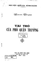 Vai trò của phó quận trưởng 