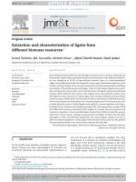 Tổng hợp lignin từ các nguồn sinh khối khác nhau