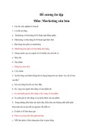 Đề thi trắc nghiệm Marketing căn bản