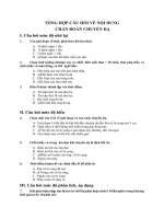 TỔNG HỢP CÂU HỎI VỀ NỘI DUNG CHẨN ĐOÁN CHUYỂN DẠ