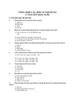 TỔNG HỢP CÂU HỎI VỀ NỘI DUNG U NGUYÊN BÀO NUÔI