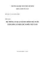 HỆ THỐNG cơ QUAN HÀNH CHÍNH NHÀ nước CỘNG hòa xã hội CHỦ NGHĨA VIỆT NAM 