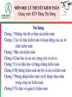 Slide MÔN HỌC LÝ THUYẾT KIỂM TOÁN: chương 1 NHỮNG VẤN ĐỀ  CƠ BẢN CỦA KIỂM TOÁN