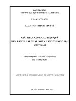 giải pháp nâng cao hiệu quả mua bán và sáp nhập ngân hàng thương mại việt nam