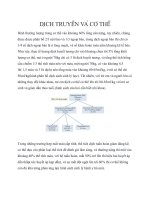 DỊCH TRUYỀN VÀ cơ THỂ 