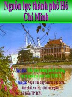 Bài giảng nguồn lực thành phố hồ chí minh