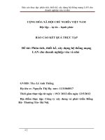 Phân tích, thiết kế, xây dựng hệ thống mạng LAN cho doanh nghiệp vừa và nhỏ