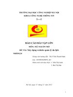 BÁO CÁO BÀI TẬP LỚN MÔI: Xây dựng website quản lý du lịch