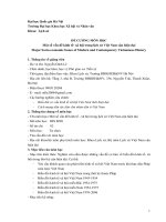 ĐỀ CưƠNG MÔN HỌC Một số vấn đề kinh tế xã hội trong lịch sử Việt Nam cận hiện đại