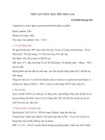 TIẾP cận CHẢY máu TIÊU hóa CAO 