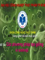 Các phương pháp tạo giống vi sinh vật
