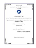 nâng cao công tác kiểm soát nội bộ đối với nghiệp vụ tín dụng tai ̣ ngân hà ng tmcp ngoai ̣ thương viêt ̣ nam – chi nhánh kiên giang