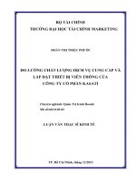 đo lường chất lượng dịch vụ cung cấp và lắp đặt thiết bị viễn thông của công ty cổ phần kasati
