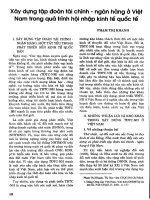 Xây dựng tập đoàn tài chính   ngân hàng ở việt nam trong quá trình hội nhập kinh tế quốc tế