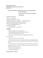 ĐỀ CưƠNG MÔN HỌC: Liên minh châu Âu (EU): Quá trình hình thành,  tổ chức và hoạt động
