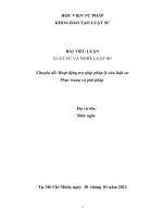Chuyên đề hoạt động trợ giúp pháp lý của luật sư thực trạng và giải pháp 