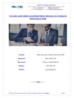 Tài liệu giới thiệu giải pháp phần mềm quản lý khách hàng halo CRM