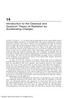 14 Introduction to the Classical andQuantum Theory of Radiation byAccelerating Charges