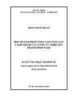 một số giải pháp nâng cao năng lực cạnh tranh của công ty tnhh mtv thanh minh ngọc