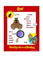 aw phonics poster 