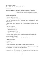 ĐỀ CưƠNG MÔN HỌC: Đặc điểm và tính chất của chủ nghĩa tư bản hiện đại