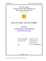 BÁO CÁO THỰC TẬP TỐT NGHIỆP: Website Quản Lý  Bán Đĩa Phim VCD, DVD Trực Tuyến