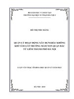 Quản lý hoạt động xây dựng bầu không khí tâm lí ở trường mầm non quận bắc từ liêm thành phố hà nội 