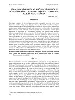 TÍN DỤNG CHÍNH THỨC VÀ KHÔNG CHÍNH THỨC Ở ĐỒNG BẰNG SÔNG CỬU LONG: HIỆU ỨNG TƯƠNG TÁC VÀ KHẢ NĂNG TIẾP CẬN