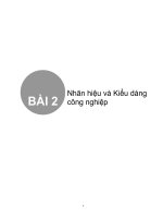 Bài giảng bài 2  nhãn hiệu và kiểu dáng công nghiệp
