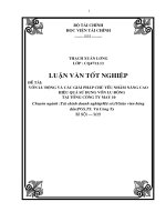VỐN LƯU ĐỘNG VÀ CÁC GIẢI PHÁP CHỦ YẾU NHẰM NÂNG CAO HIỆU QUẢ SỬ DỤNG VỐN LƯU ĐỘNG  TẠI TỔNG CÔNG TY MAY 10