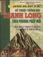 Hỏi đáp về kỹ thuật trồng cây thanh long theo phương pháp mới ra hoa theo ý muôn cho quả trái mùa