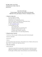 ĐỀ CưƠNG MÔN HỌC Di dân, đói nghèo và đổi thay trong xã hội Việt Nam đương đại