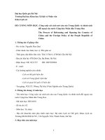 ĐỀ CƢƠNG MÔN HỌC: Công cuộc cải cách mở cửa của Trung Quốc và chính sách đối ngoại của nƣớc Cộng hòa Nhân dân Trung Hoa